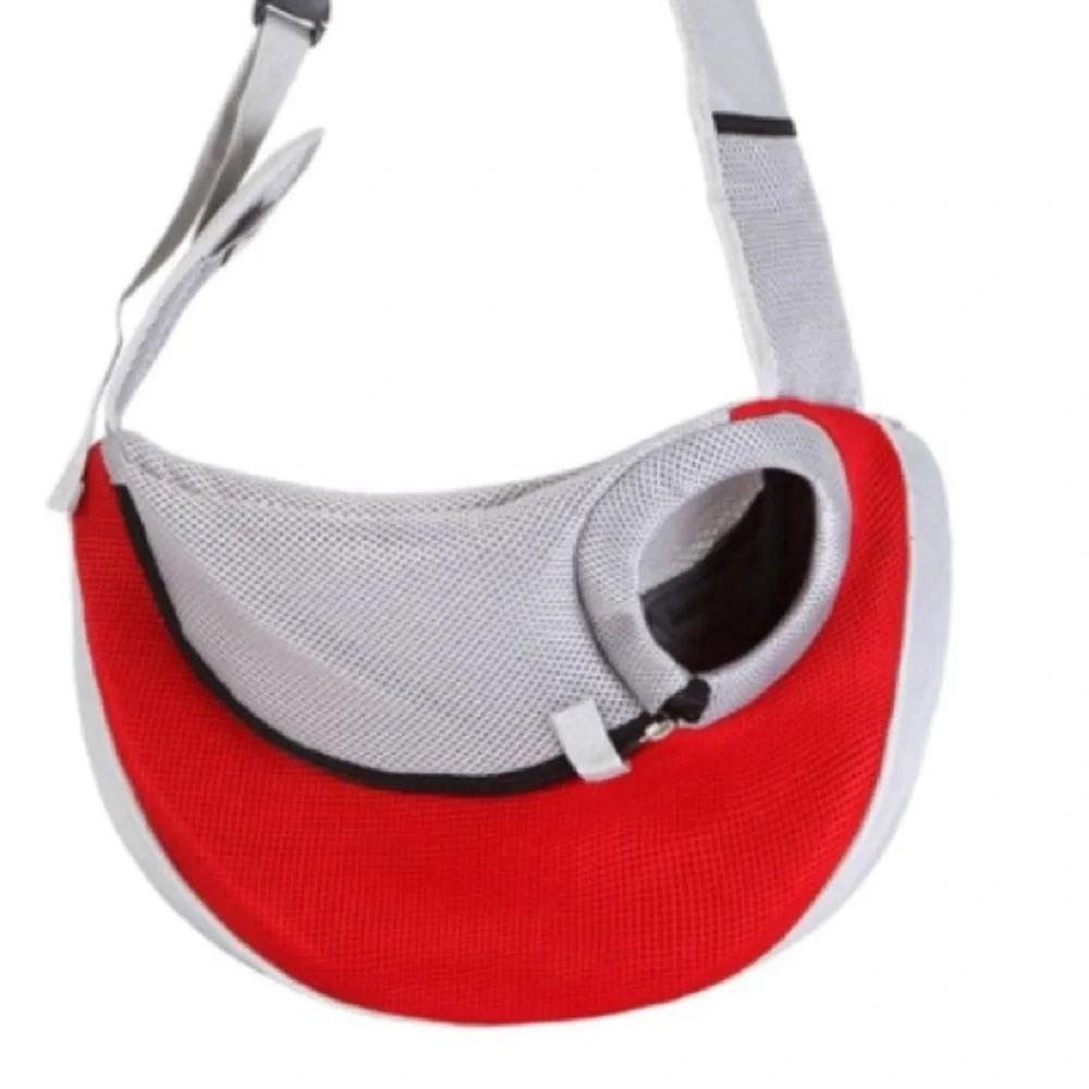 Nwot Pet Sling Carrier Small Dogs/Cats Adjustable Strap Mesh Hand Free